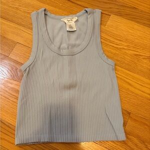 Hippie Rose Light Blue Ribbed Tank Top
